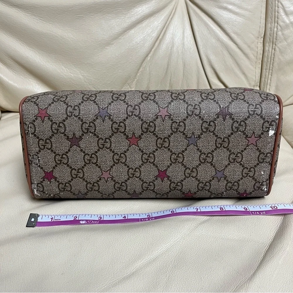 GUCCI SUPREME Star Print Zipper Cosmetic Pouch Make Up Bag